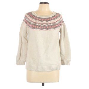 Banana Republic Fair Isle 3/4 Sleeve Merino Wool Sweater